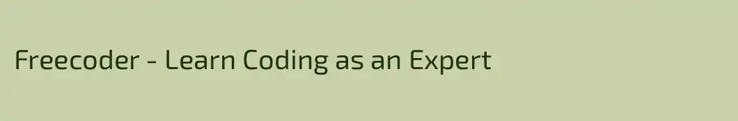 Freecoder - Learn Coding as an Expert